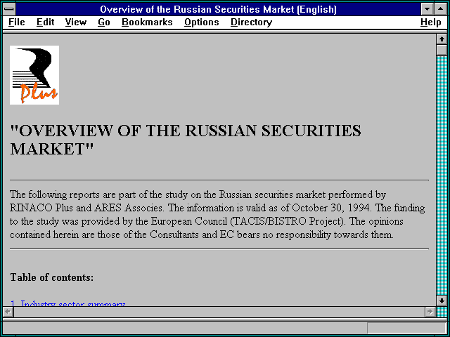 Screenshot of Overview of the Russian Securities Market (English)