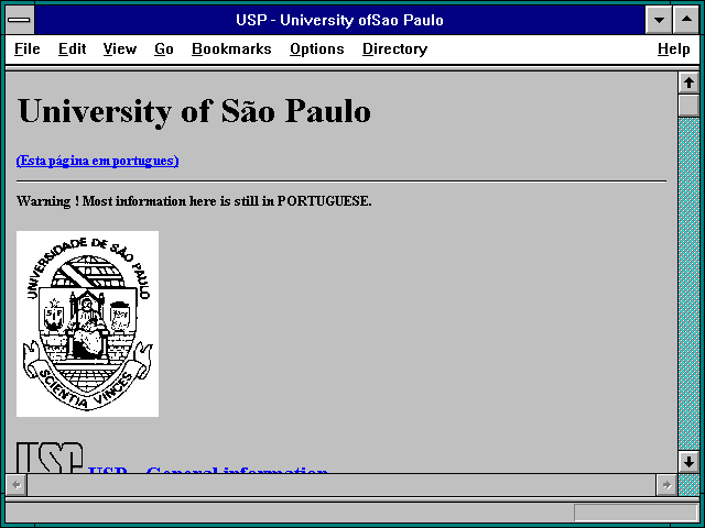 Screenshot of USP - University ofSao Paulo