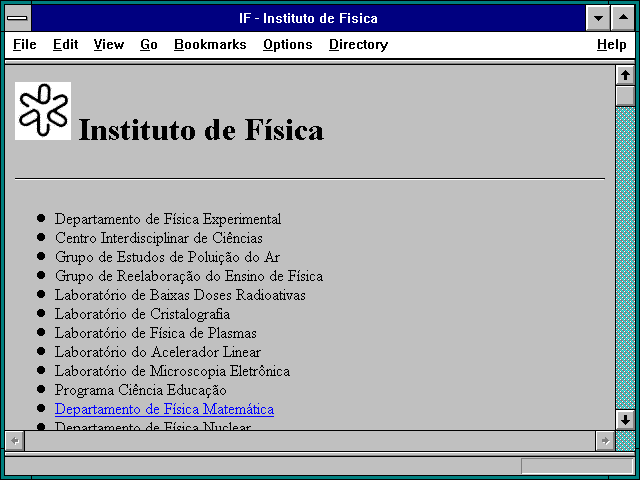 Screenshot of IF - Instituto de Fisica