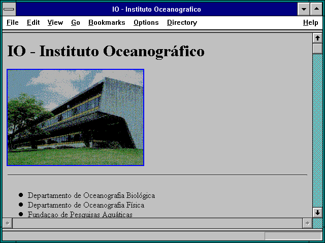 Screenshot of IO - Instituto Oceanografico