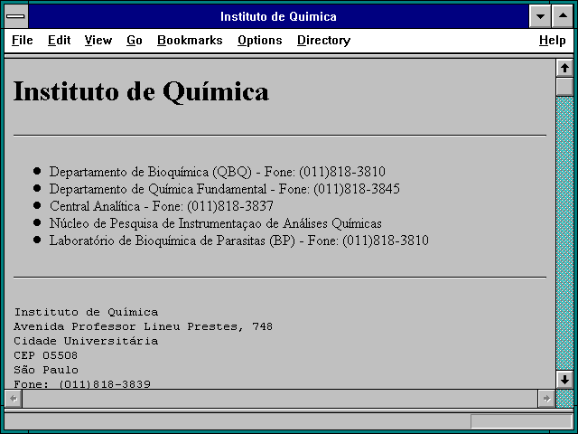 Screenshot of Instituto de Quimica