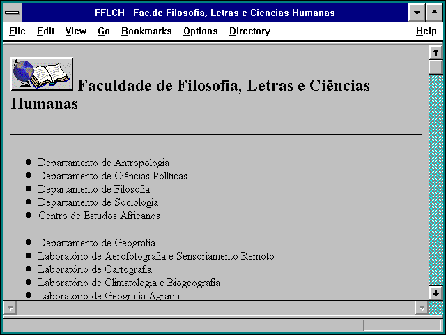 Screenshot of FFLCH - Fac.de Filosofia Letras e Ciencias Humanas