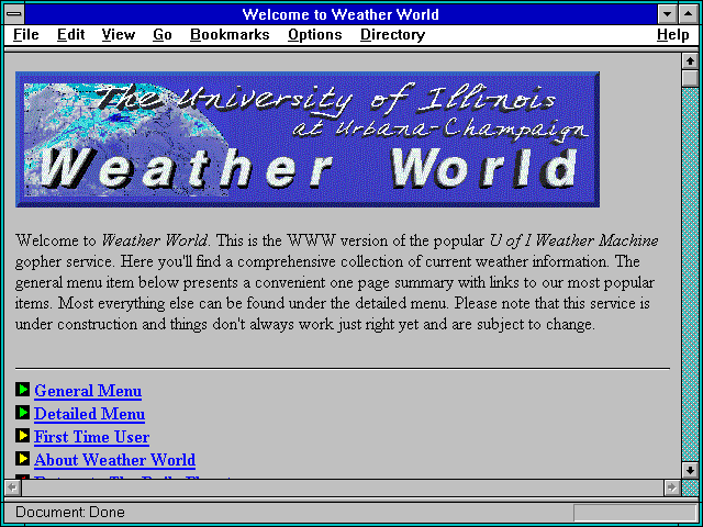 Screenshot of Welcome to Weather World