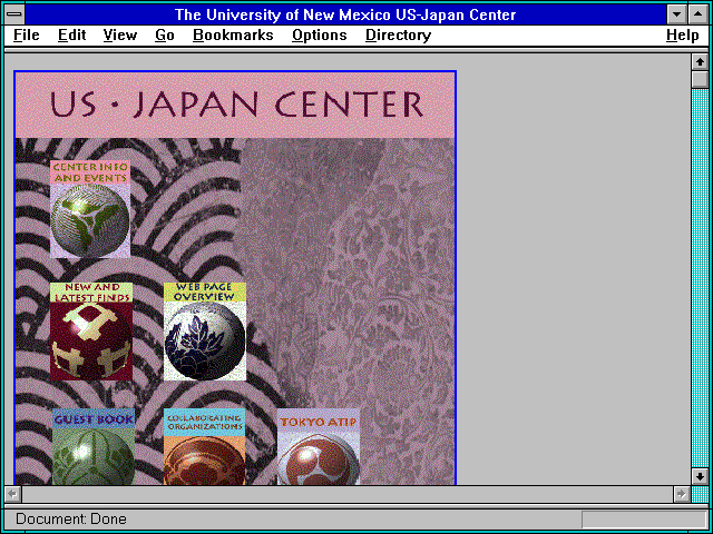 Screenshot of The University of New Mexico US-Japan Center