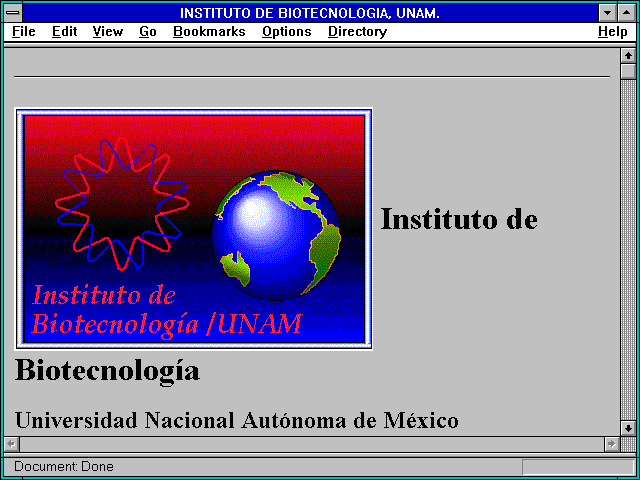 Screenshot of INSTITUTO DE BIOTECNOLOGIA UNAM.