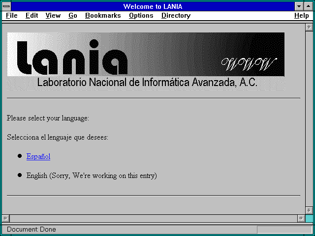 Screenshot of Welcome to LANIA
