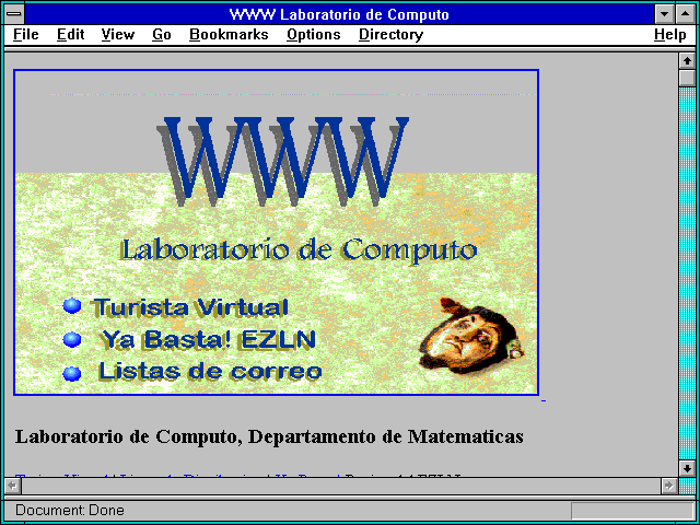 Screenshot of WWW Laboratorio de Computo