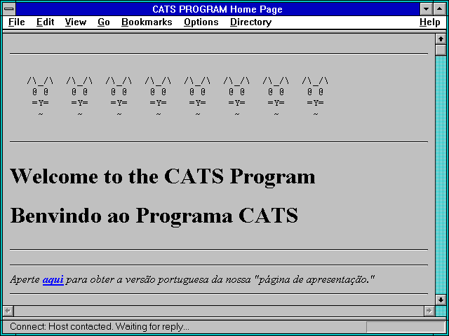 Screenshot of CATS PROGRAM Home Page