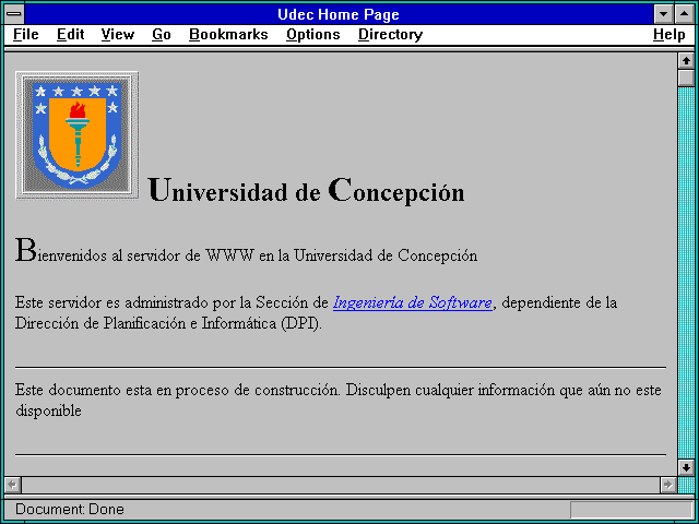 Screenshot of Universidad de Concepción -Chile