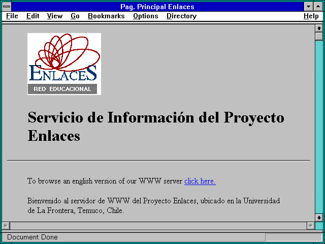 Screenshot of Pag. Principal Enlaces