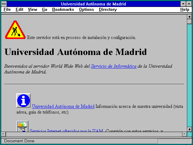 Screenshot of Universidad Autonoma de Madrid