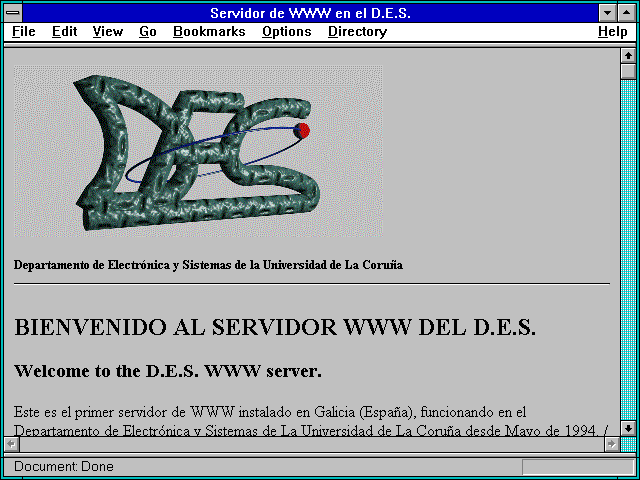 Screenshot of Servidor de WWW en el D.E.S.