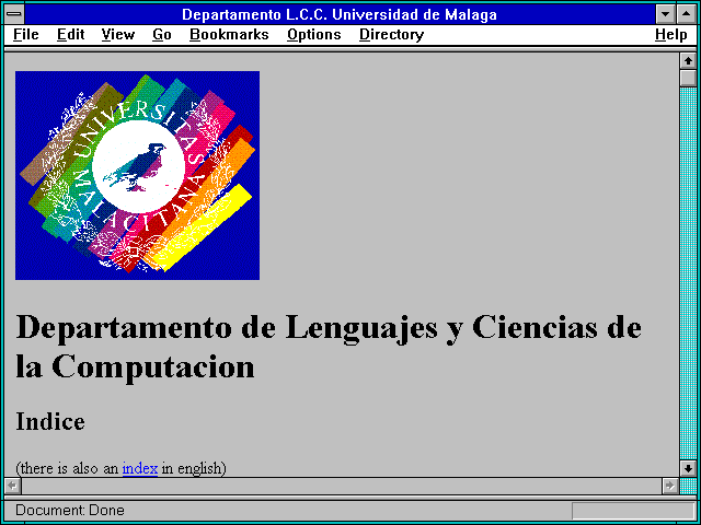Screenshot of Departamento L.C.C. Universidad de Malaga