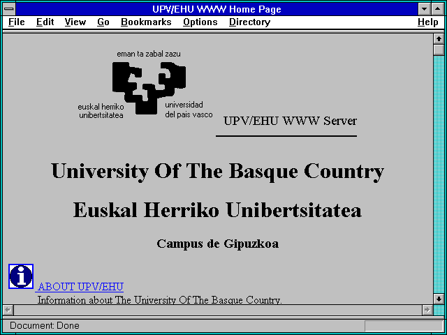 Screenshot of University of the Basque Country
