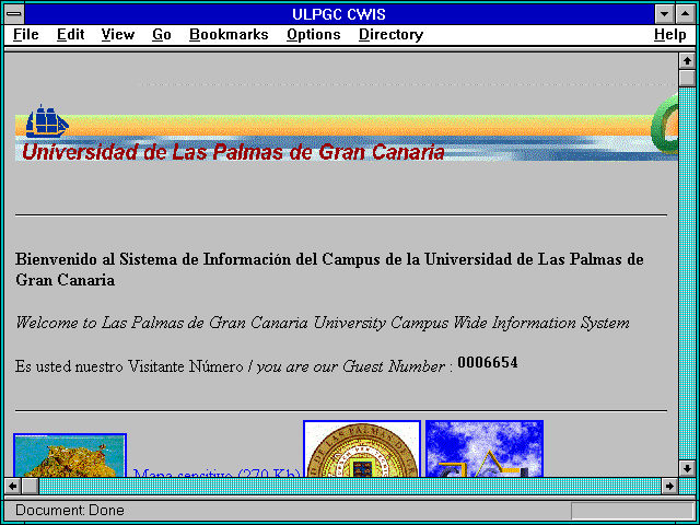 Screenshot of ULPGC CWIS