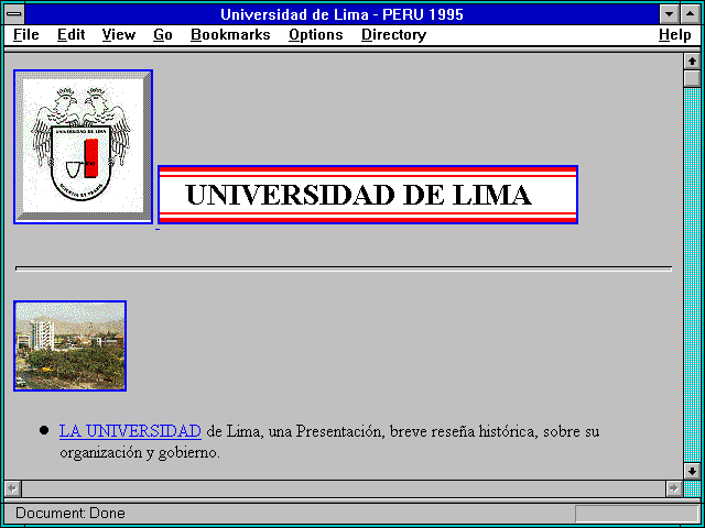 Screenshot of Universidad de Lima - PERU 1995