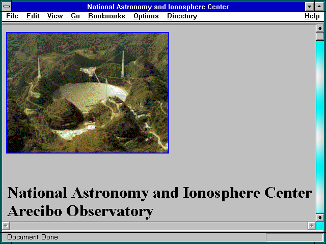 Screenshot of Arecibo Observatory