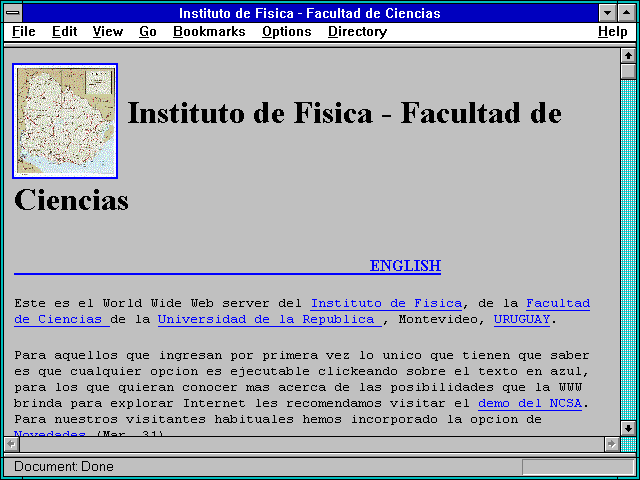 Screenshot of Uruguay: Instituto de Fisica-Facultad de Ciencias