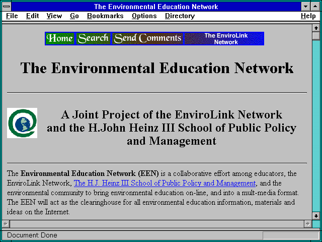 Screenshot of The Environmental Education Network