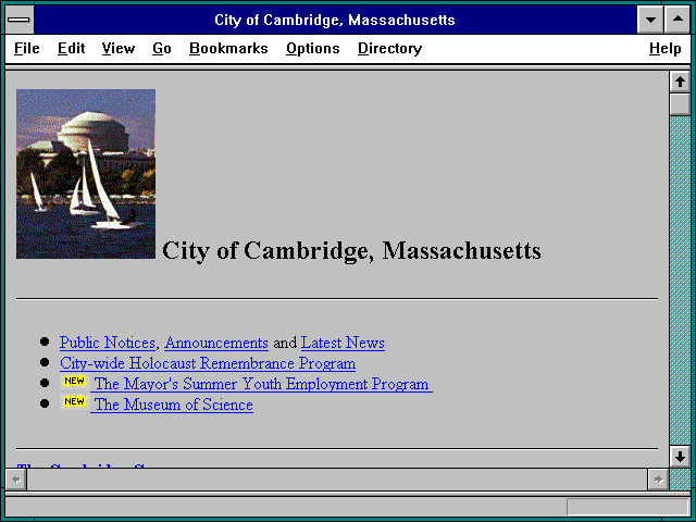 Screenshot of City of Cambridge Massachusetts