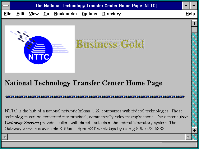 Screenshot of U.S. Government Information Sources