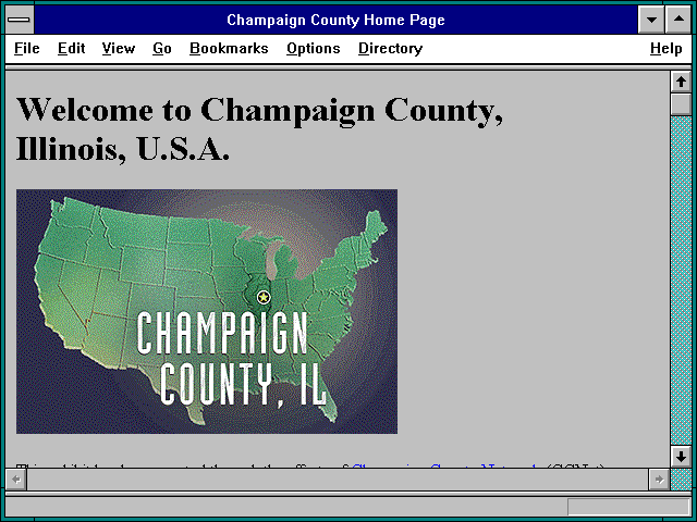 Screenshot of Champaign County Home Page