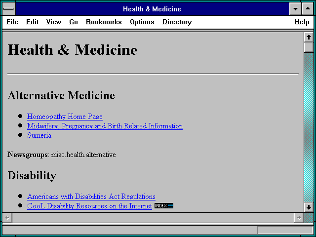 Screenshot of Health & Medicine