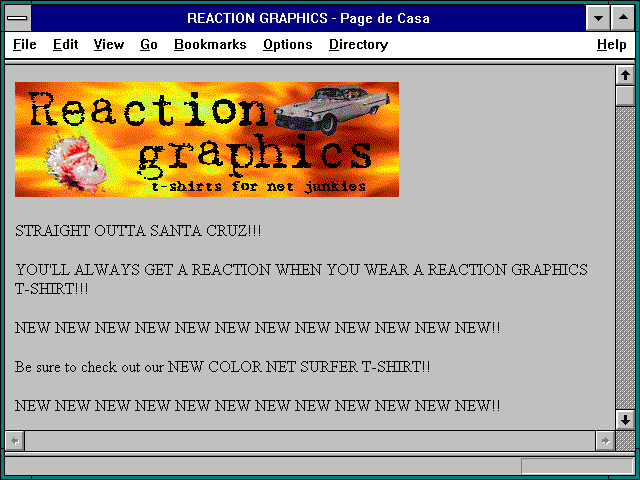 Screenshot of REACTION GRAPHICS