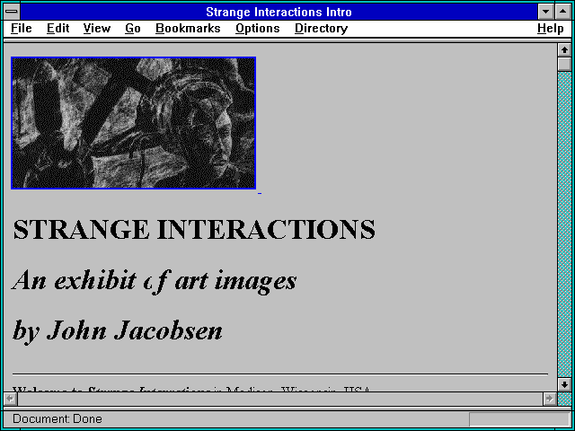 Screenshot of Strange Interactions Intro