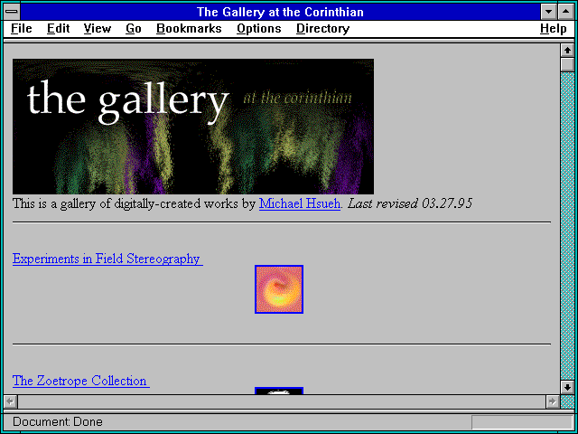 Screenshot of The Gallery at the Corinthian