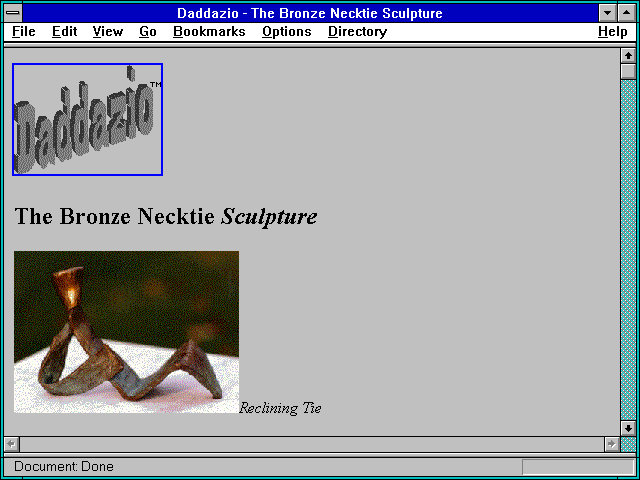 Screenshot of Daddazio - The Bronze Necktie Sculpture