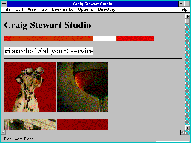 Screenshot of Craig Stewart Studio
