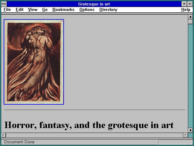 Screenshot of Grotesque in art