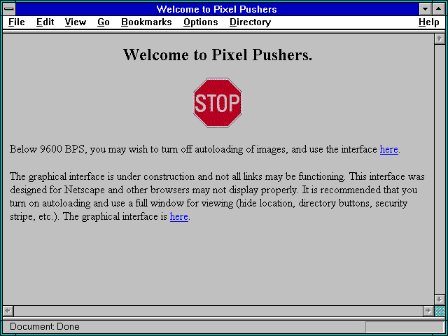 Screenshot of Welcome to Pixel Pushers