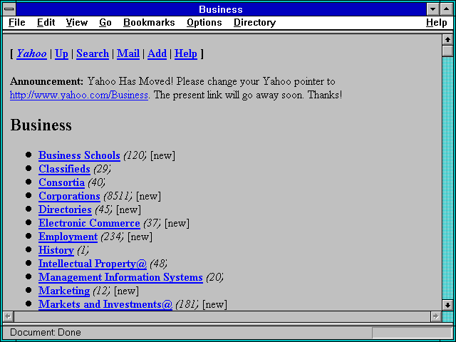 Screenshot of Business