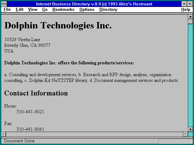 Screenshot of Internet Business Directory v.0.9