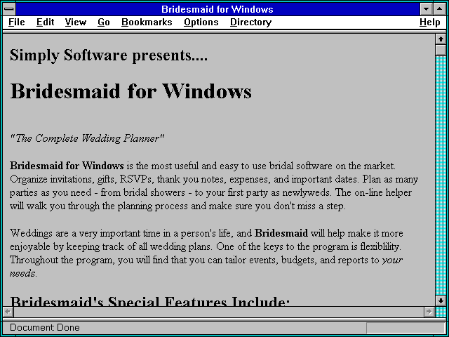 Screenshot of Bridesmaid for Windows