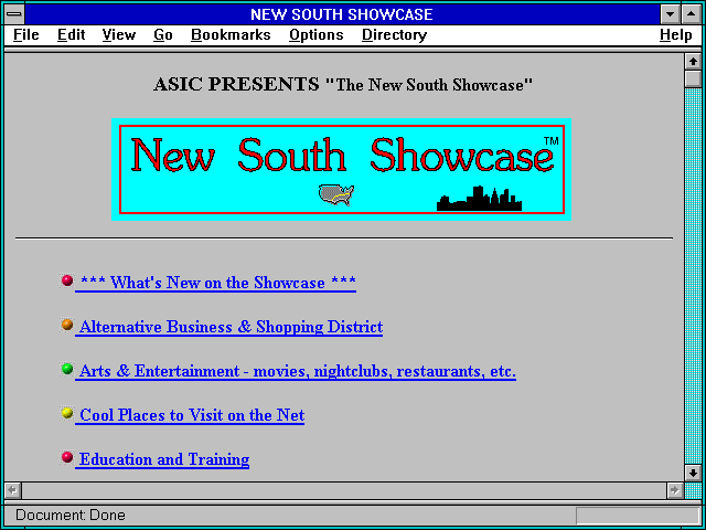 Screenshot of NEW SOUTH SHOWCASE