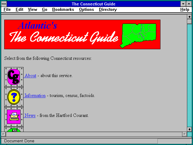 Screenshot of The Connecticut Guide