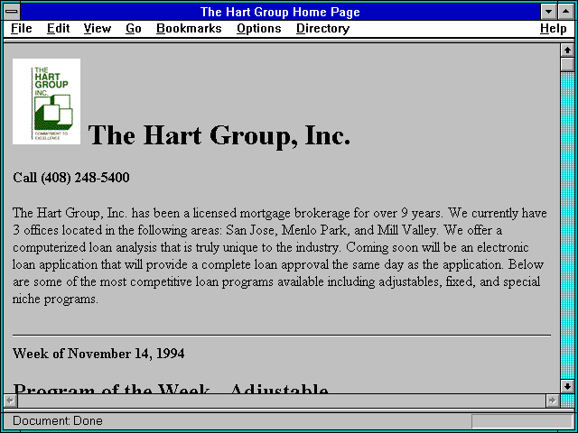 Screenshot of The Hart Group - Sunnyvale