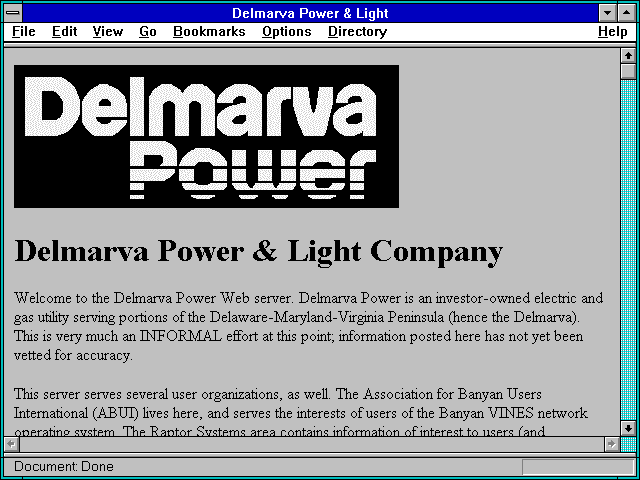 Screenshot of Delmarva Power & Light