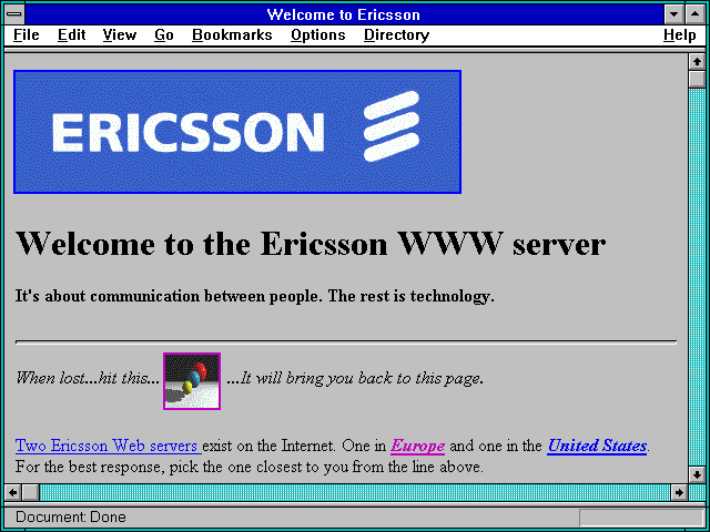 Screenshot of www.ericsson.nl
