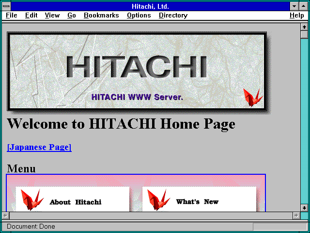 Screenshot of Hitachi - Japan.
