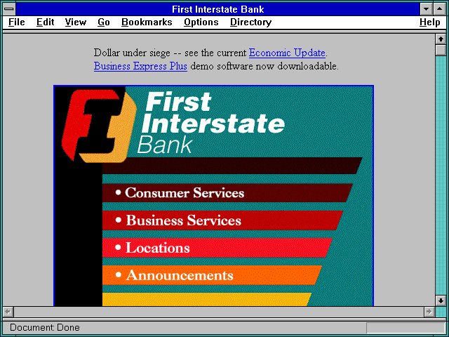 Screenshot of First Interstate Bank