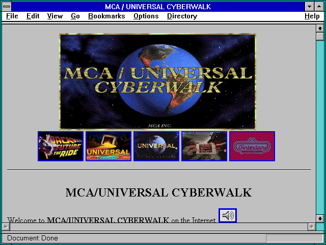 Screenshot of MCA / UNIVERSAL CYBERWALK