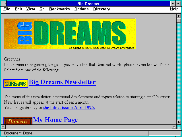 Screenshot of Big Dreams