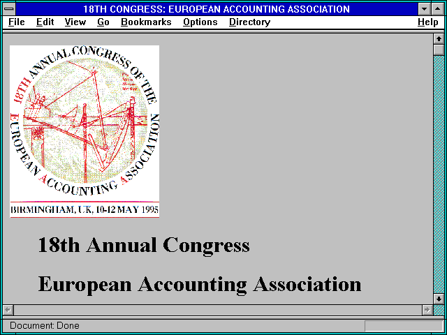Screenshot of 18TH CONGRESS: EUROPEAN ACCOUNTING ASSOCIATION