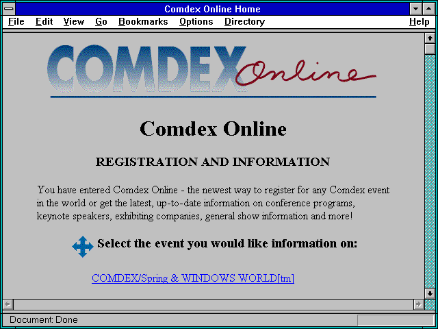Screenshot of Comdex - Spring '95