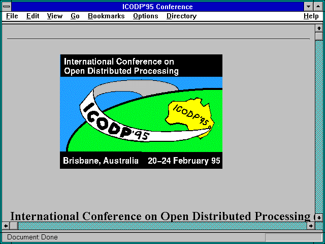 Screenshot of ICODP'95 Conference