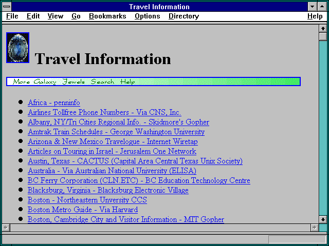 Screenshot of Travel Information-Galaxy